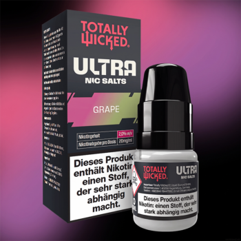 Totally Wicked ULTRA – Grape – Nikotinsalz Liquid, Rückseite