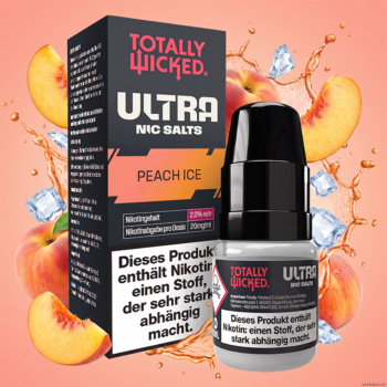 Totally Wicked ULTRA – Peach Ice – Nikotinsalz Liquid 8 ml