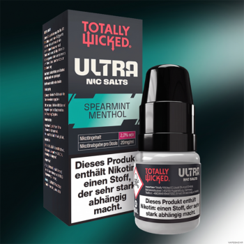 Totally Wicked ULTRA – Spearmint Menthol – Nikotinsalz Liquid, Rückseite