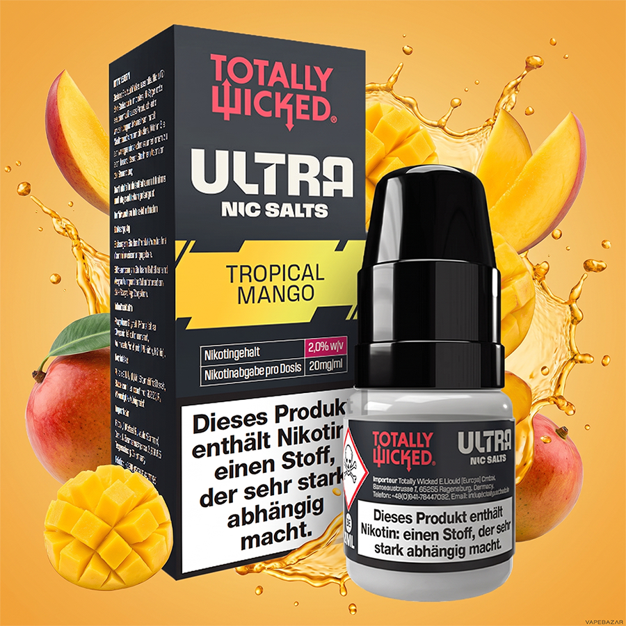 Totally Wicked Ultra Tropical Mango Erstbild | Vapebazar Totally Wicked Ultra – Tropical Mango – Nikotinsalz Liquid 8 Ml