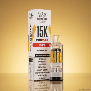 Al Fakher Crown Bar 15K Pro Max Pod Banana Ice - Detailansicht