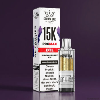 Al Fakher Crown Bar 15K Pro Max Pod Blackcurrant Ice - Detailansicht