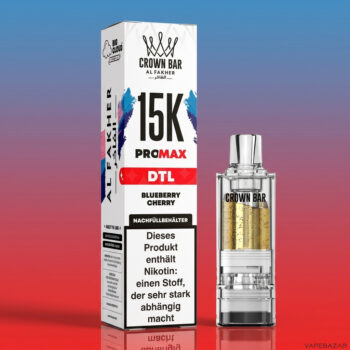 Al Fakher Crown Bar 15K Pro Max Pod Blueberry Cherry - Detailansicht