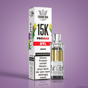 Al Fakher Crown Bar 15K Pro Max Pod Grape - Detailansicht