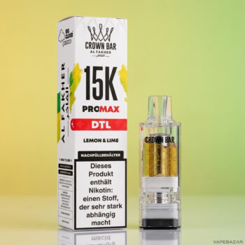 Al Fakher Crown Bar 15K Pro Max Pod Lemon & Lime - Detailansicht