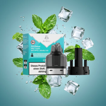 Arcbear Pro 15000 Ice Mint | Vapebazar Arcbear Pro 15000 Nachfüllset – Ice Mint – Liquid-Pod Und Coil-Pod
