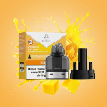 Arcbear Pro 15000 Mango Fizz | Vapebazar Arcbear Pro 15000 Nachfüllset – Mango Fizz – Liquid-Pod Und Coil-Pod