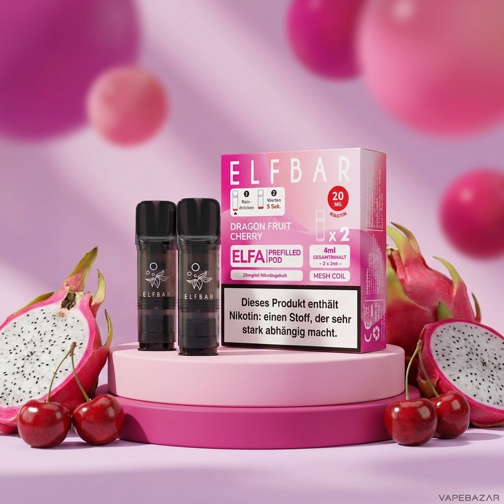 Elfa Pods Dragon Fruit Cherry | Vapebazar Elfbar Elfa Pods – Dragon Fruit Cherry – 2Er Pack