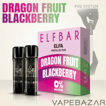 ELFBAR ELFA Pods nikotinfrei – Dragon Fruit Blackberry – Rückseite
