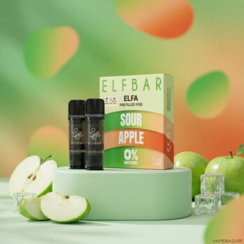 ELFBAR ELFA Pods nikotinfrei – Sour Apple – 2er Pack