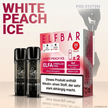 ELFBAR ELFA Pods – White Peach Ice – Rückseite