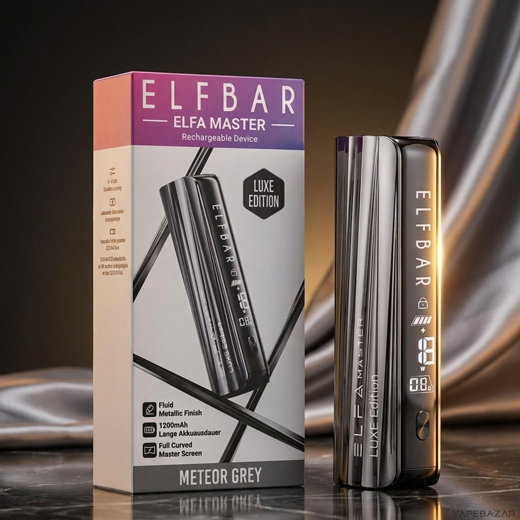 Elfbar Elfa Master Luxe Edition Meteor Grey | Vapebazar Elfbar Elfa Master Luxe Edition – Meteor Grey – Akkutraeger 1200 Mah