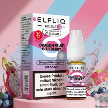 Elfliq Nikotinsalz Liquid Dragon Fruit Blueberry 10 ml Flasche