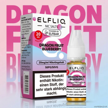 Elfliq Dragon Fruit Blueberry Liquid - Verpackung und Flasche