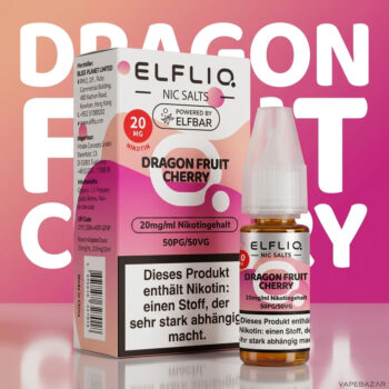 Elfliq Dragon Fruit Cherry Liquid - Verpackung und Flasche