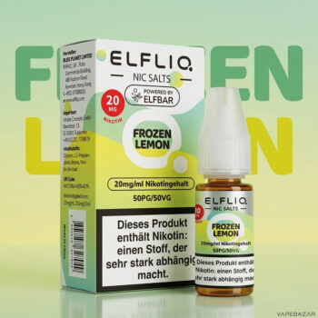 ELFLIQ Frozen Lemon Nikotinsalz Liquid 10 ml – Flasche und Verpackung