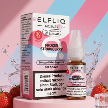 Elfliq Nikotinsalz Liquid Frozen Strawberry 10 ml Flasche