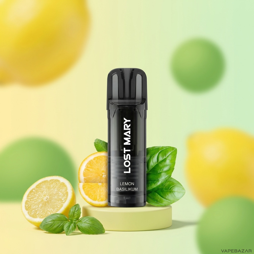Lost Mary Wavi Lemon Basilikum | Vapebazar Lost Mary Wavi Prefilled Pod Lemon Basilikum - 2Er Pack Verpackung