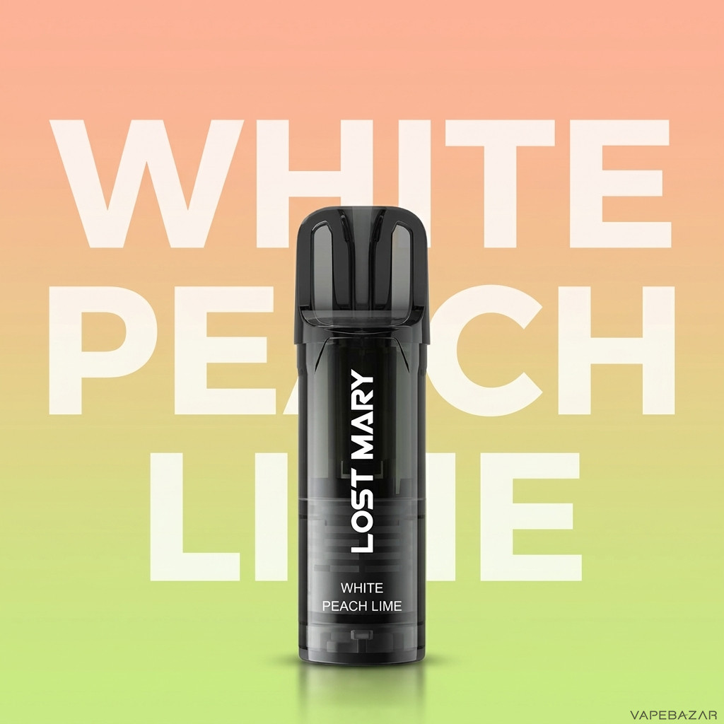 Lost Mary Wavi White Peach Lime Zweitbild | Vapebazar Lost Mary Wavi Pod White Peach Lime - Pods Und Verpackung