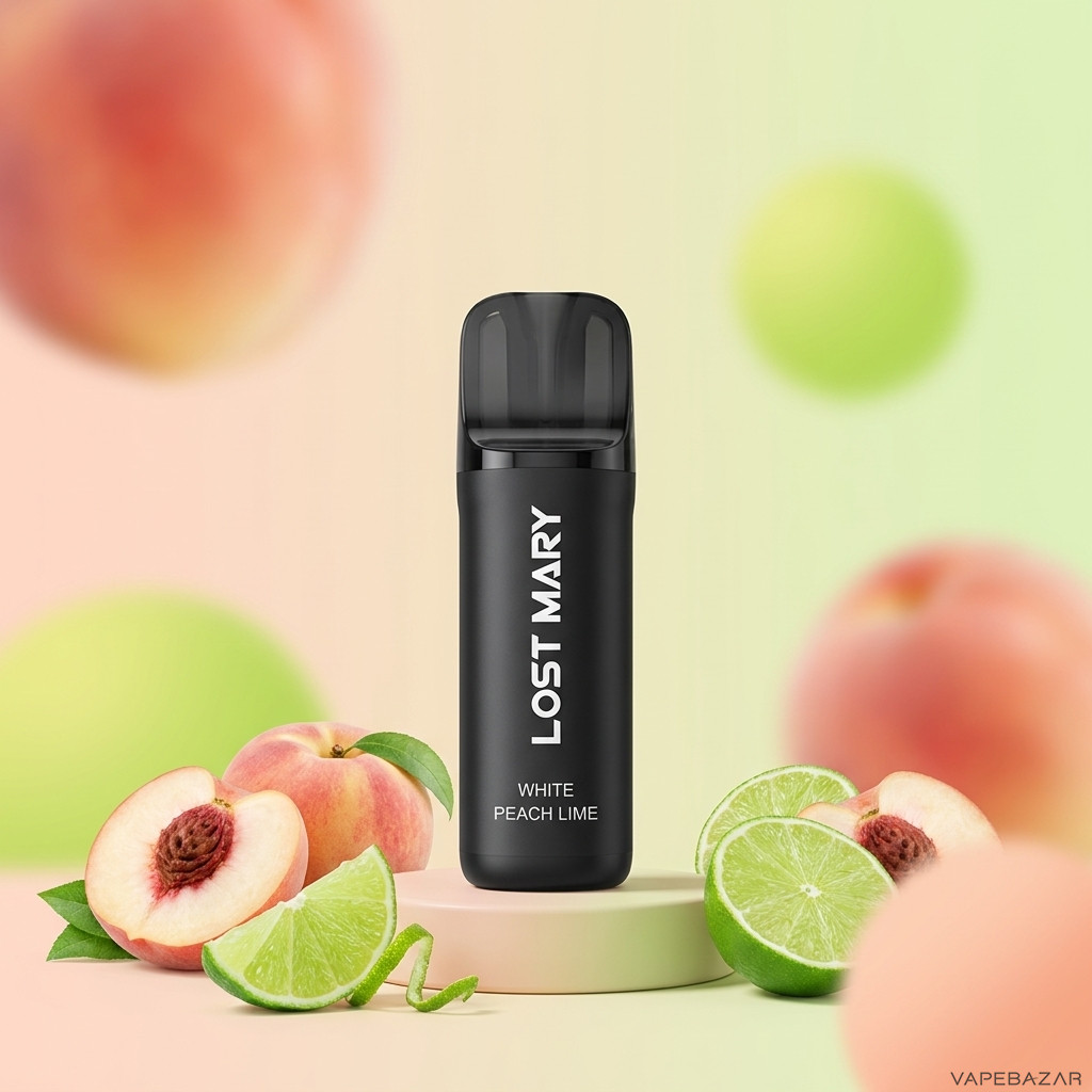 Lost Mary Wavi White Peach Lime | Vapebazar Lost Mary Wavi Prefilled Pod White Peach Lime - 2Er Pack Verpackung