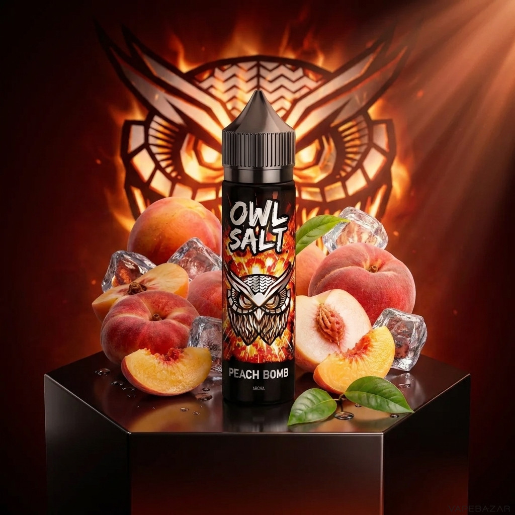 OWL Salt Peach Bomb | Vapebazar Owl Salt Longfill Peach Bomb – Aroma 10 Ml In 60-Ml-Flasche