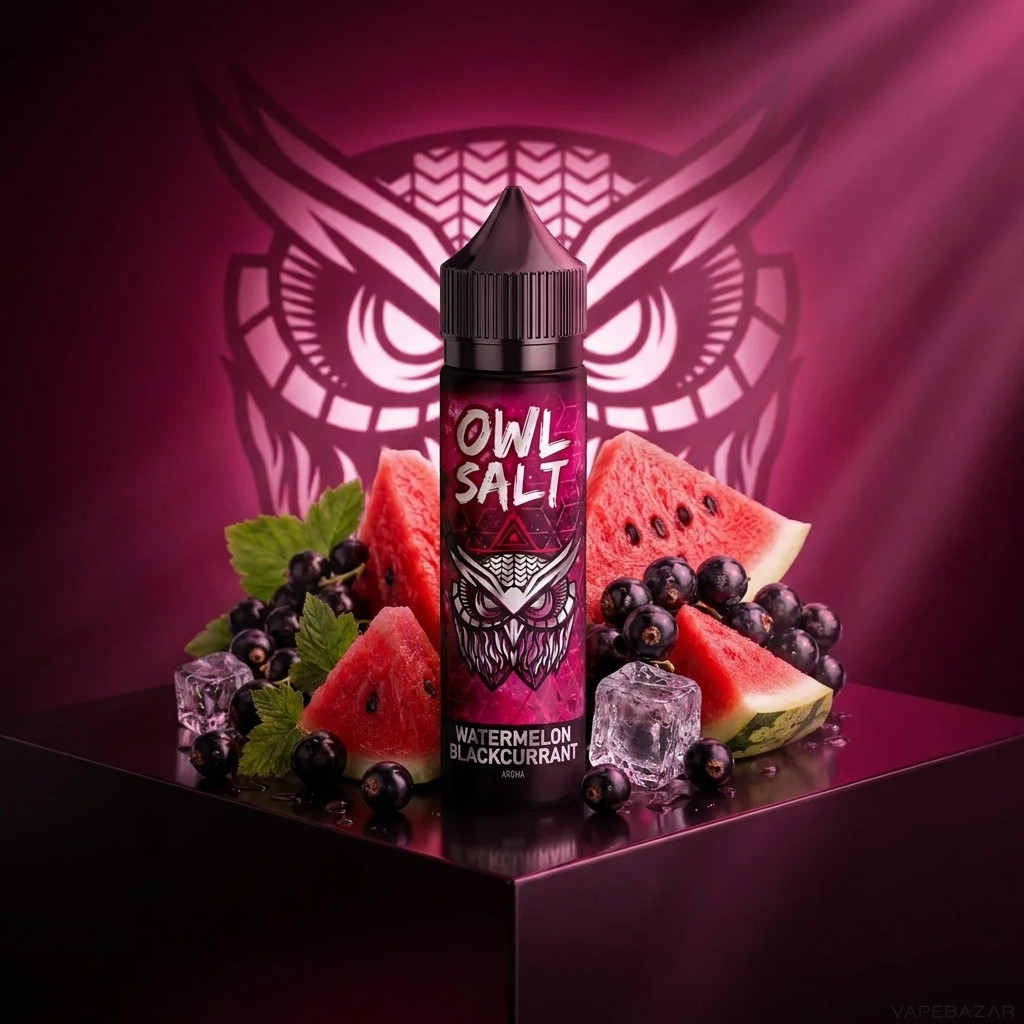 OWL Salt Watermelon Blackcurrant | Vapebazar Owl Salt Longfill Watermelon Blackcurrant – Aroma 10 Ml In 60-Ml-Flasche