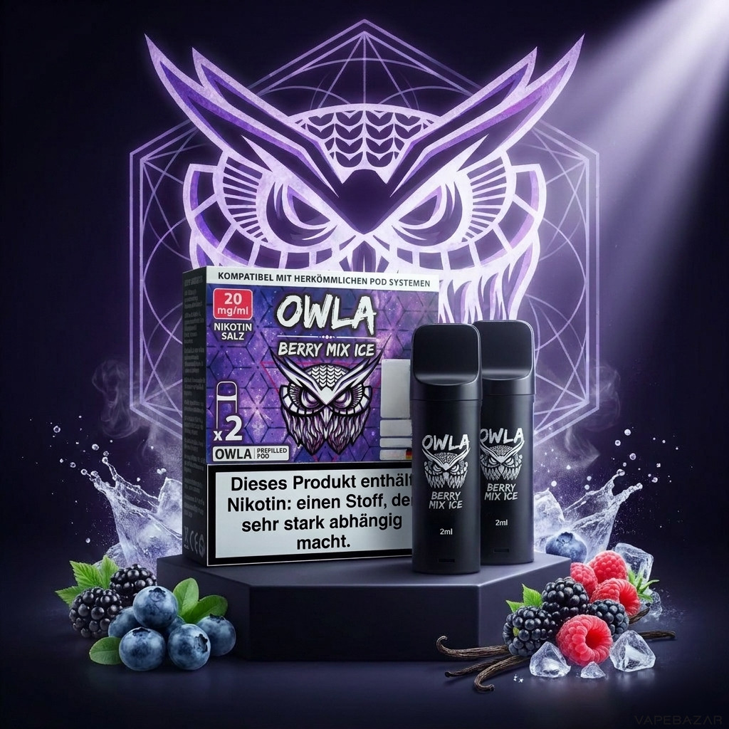 Owla Pods Berry Mix Ice | Vapebazar Owla Pods – Berry Mix Ice – 2Er Pack Prefilled Pods