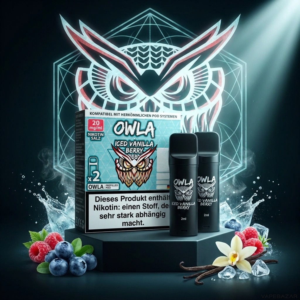 Owla Pods Iced Vanilla Berry | Vapebazar Owla Pods – Iced Vanilla Berry – 2Er Pack Prefilled Pods