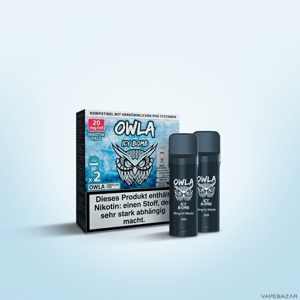 Owla Pods Icy Bomb Zweitbild | Vapebazar Owla Pods – Icy Bomb – Rückseite