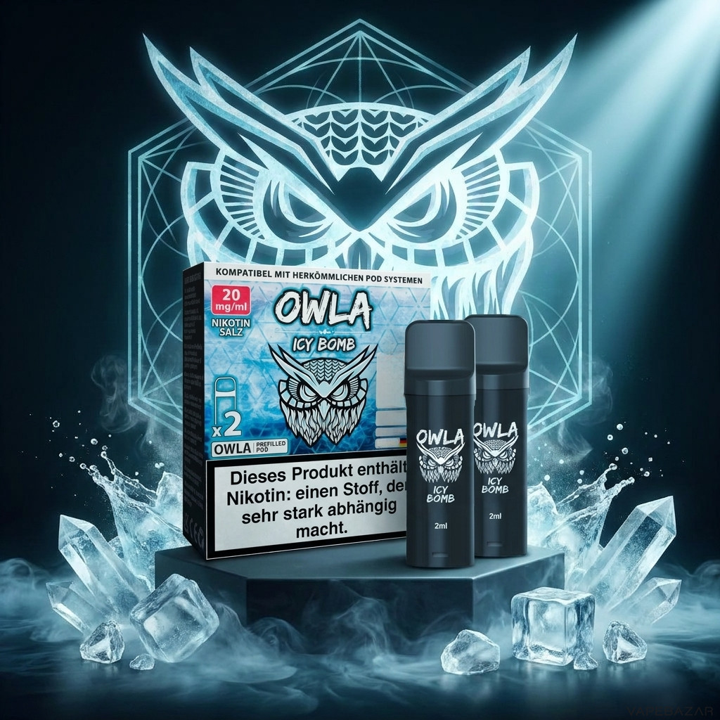 Owla Pods Icy Bomb | Vapebazar Owla Pods – Icy Bomb – 2Er Pack Prefilled Pods