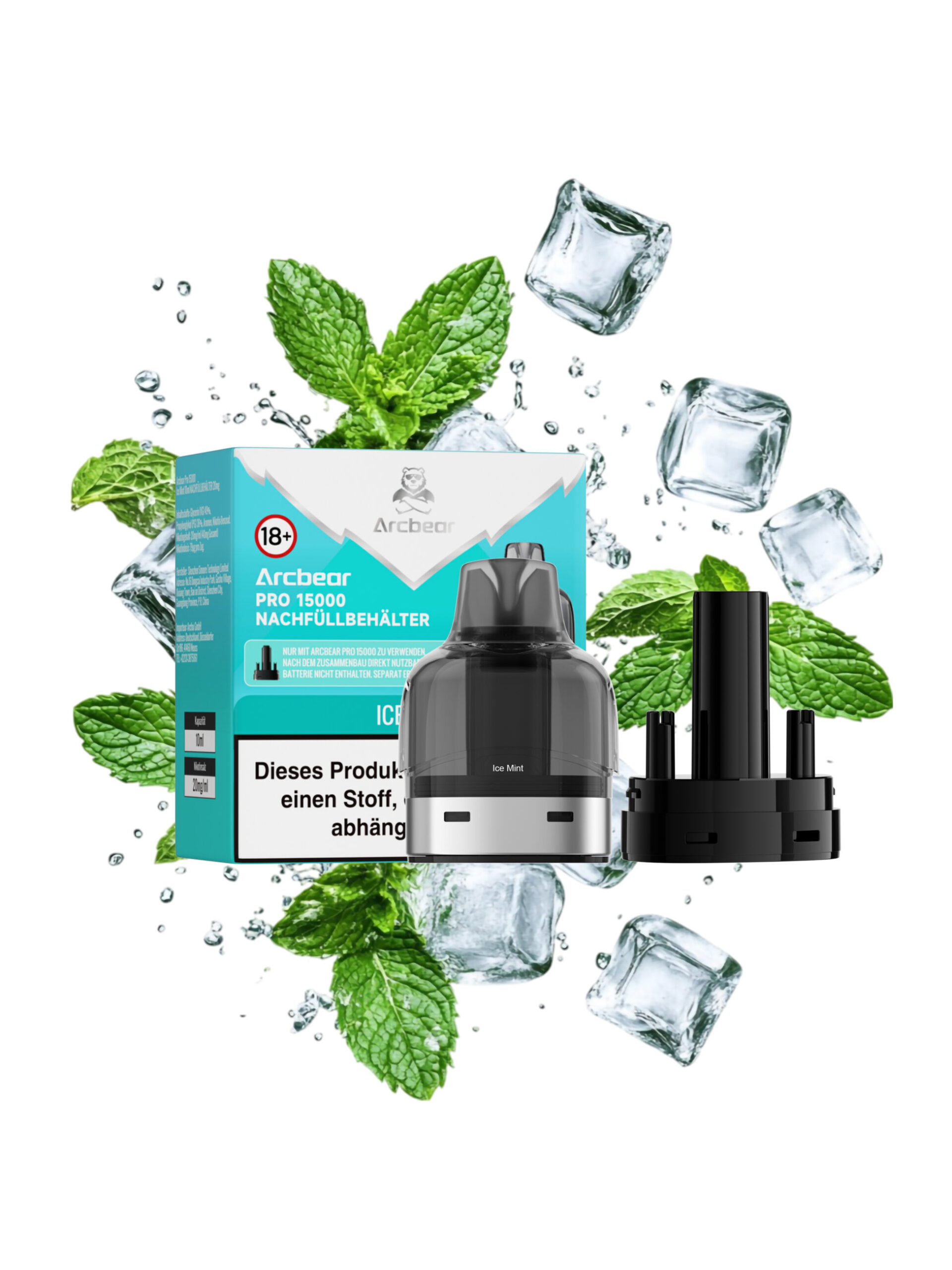 arcbear pro 15000 ice mint liquid pod 1 scaled 1 | Vapebazar Arcbear Pro 15000 – Ice Mint – Liquid-Pod 10 Ml