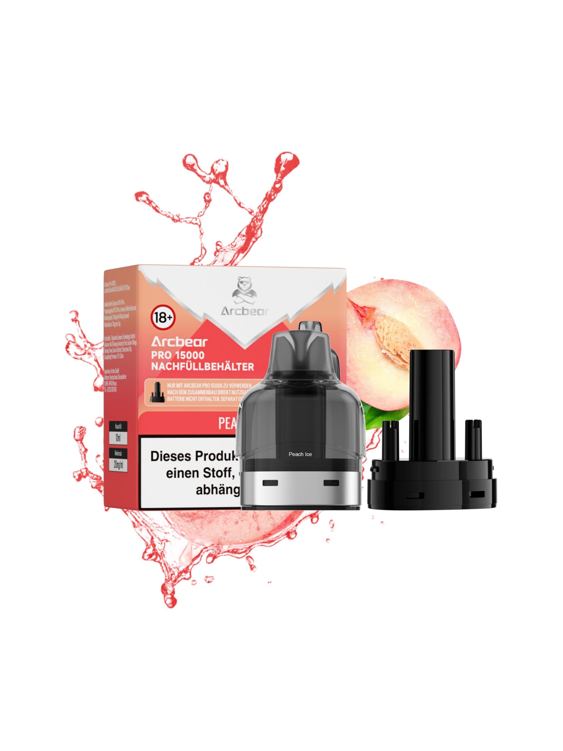 arcbear pro 15000 peach ice liquid pod scaled 1 | Vapebazar Arcbear Pro 15000 – Peach Ice – Liquid-Pod 10 Ml
