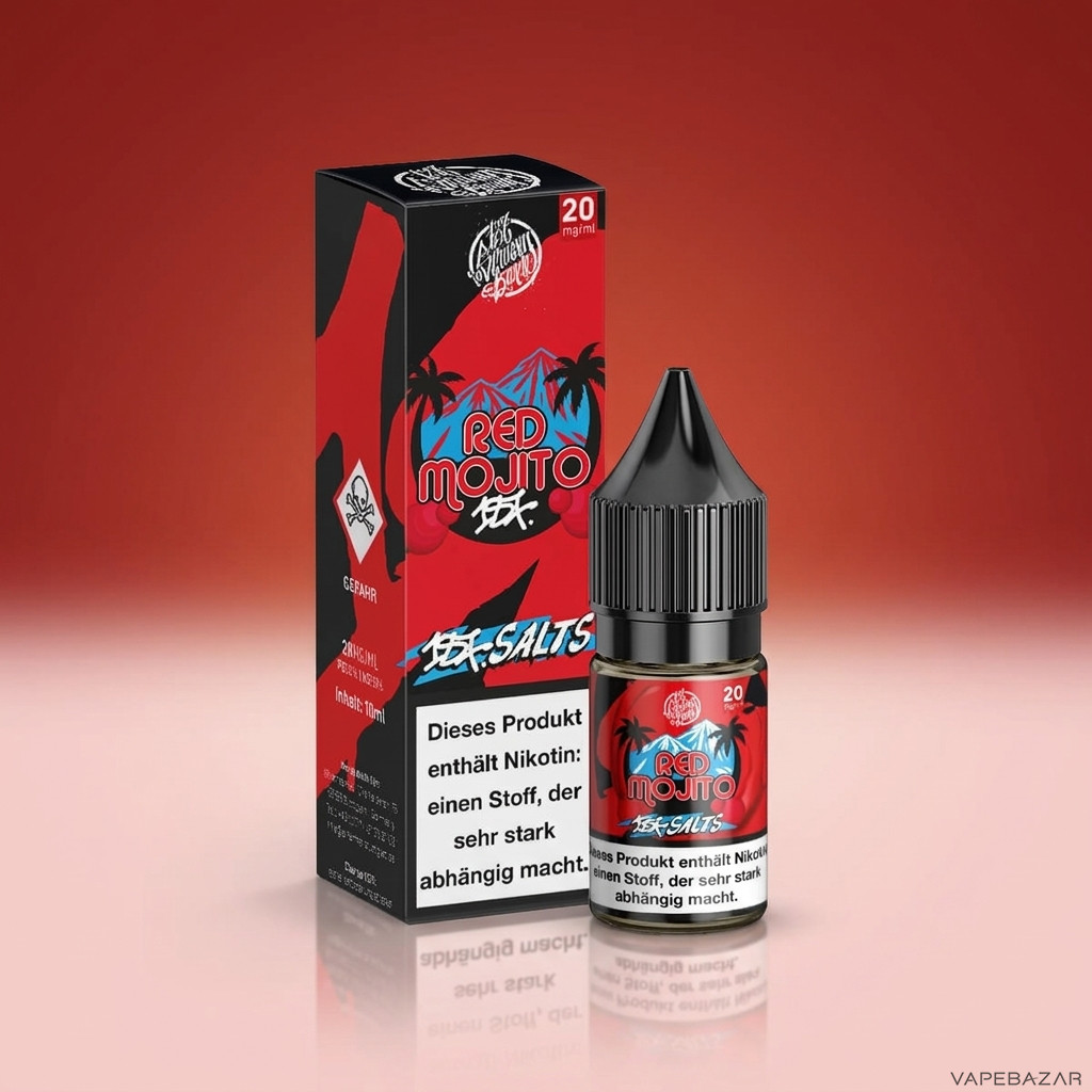 187 Nic Salts Red Mojito Zweitbild | Vapebazar 187 Salt Liquid Red Mojito - Detailansicht
