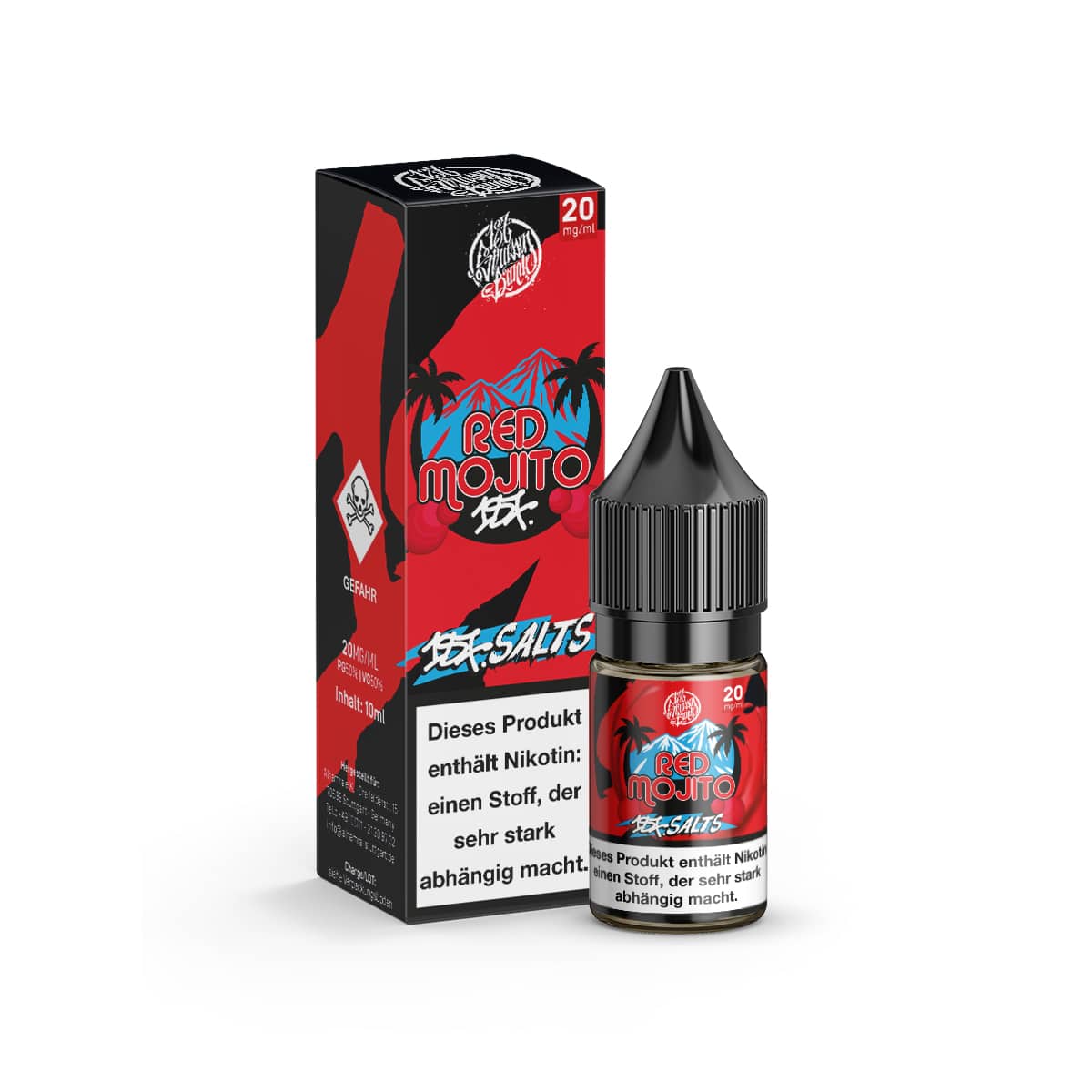 187 salts 20mg Red | Vapebazar 187 Salt Liquid Red Mojito - Flasche Mit Verpackung