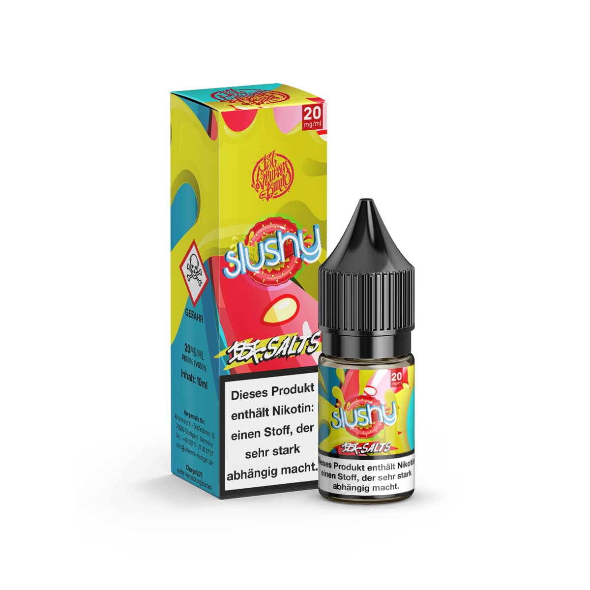 | Vapebazar 187 Salt Liquid Slushy - Flasche Mit Verpackung