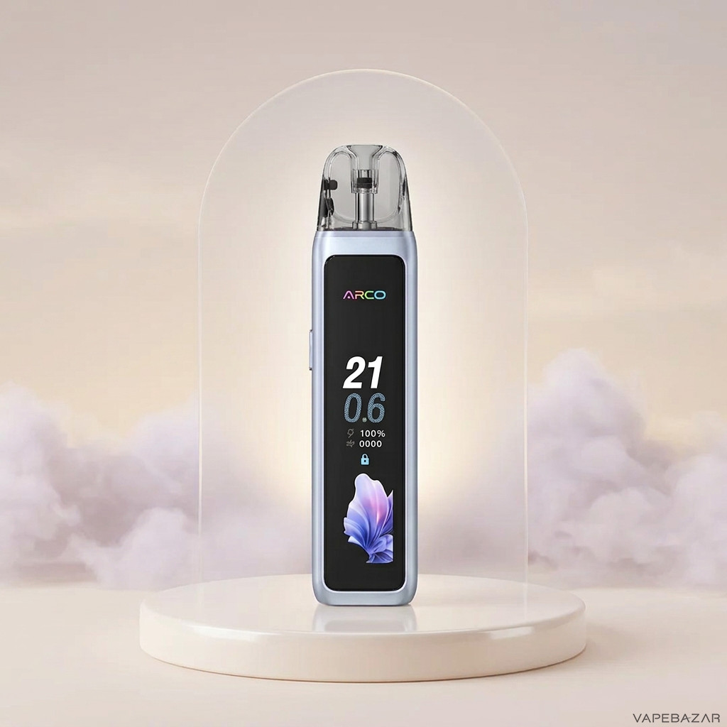 Adalya Arco Max Kit Silver | Vapebazar Adalya Arco Max Open Pod Kit In Silver - Geraet Mit Pod