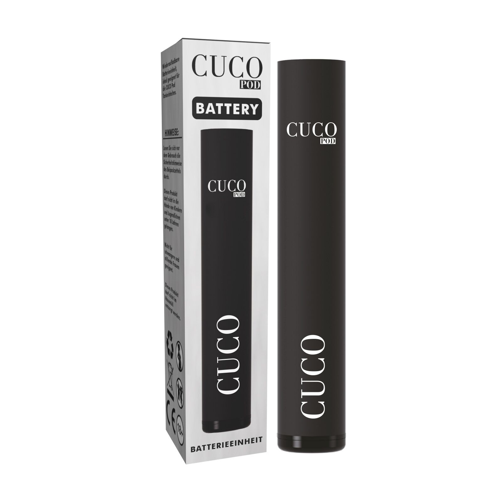 Cuco Pod Battery Drittbild | Vapebazar Cuco Pod Battery Batterieeinheit Mit Umverpackung Freigestellt