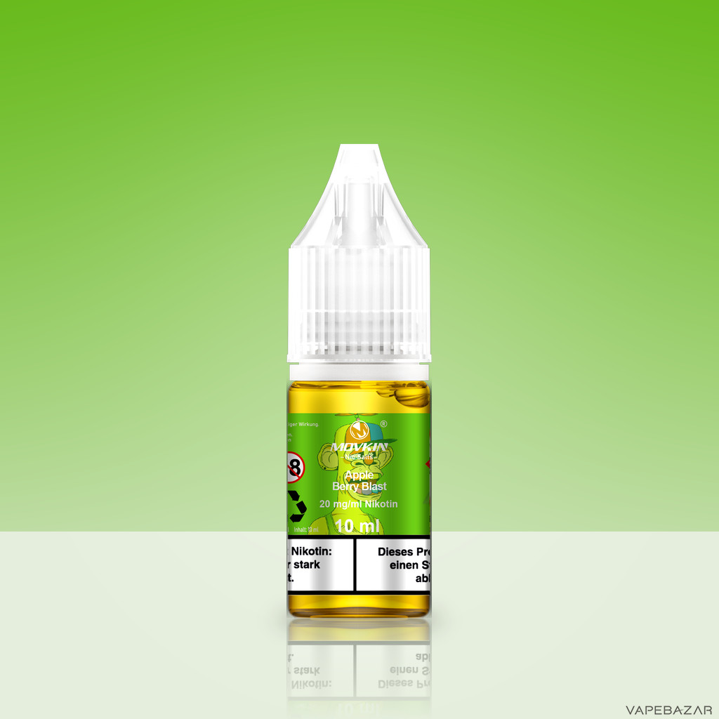 Mokvin Nic Salts Apple Berry Blast Zweitbild | Vapebazar Movkin Nic Salts Apple Berry Blast - Flasche Detailansicht