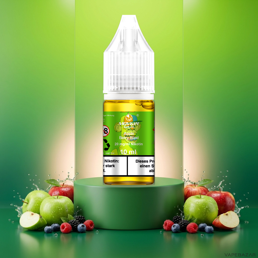 Mokvin Nic Salts Apple Berry Blast | Vapebazar Movkin Nic Salts Apple Berry Blast - 10 Ml Flasche Mit 20 Mg/Ml Nikotin