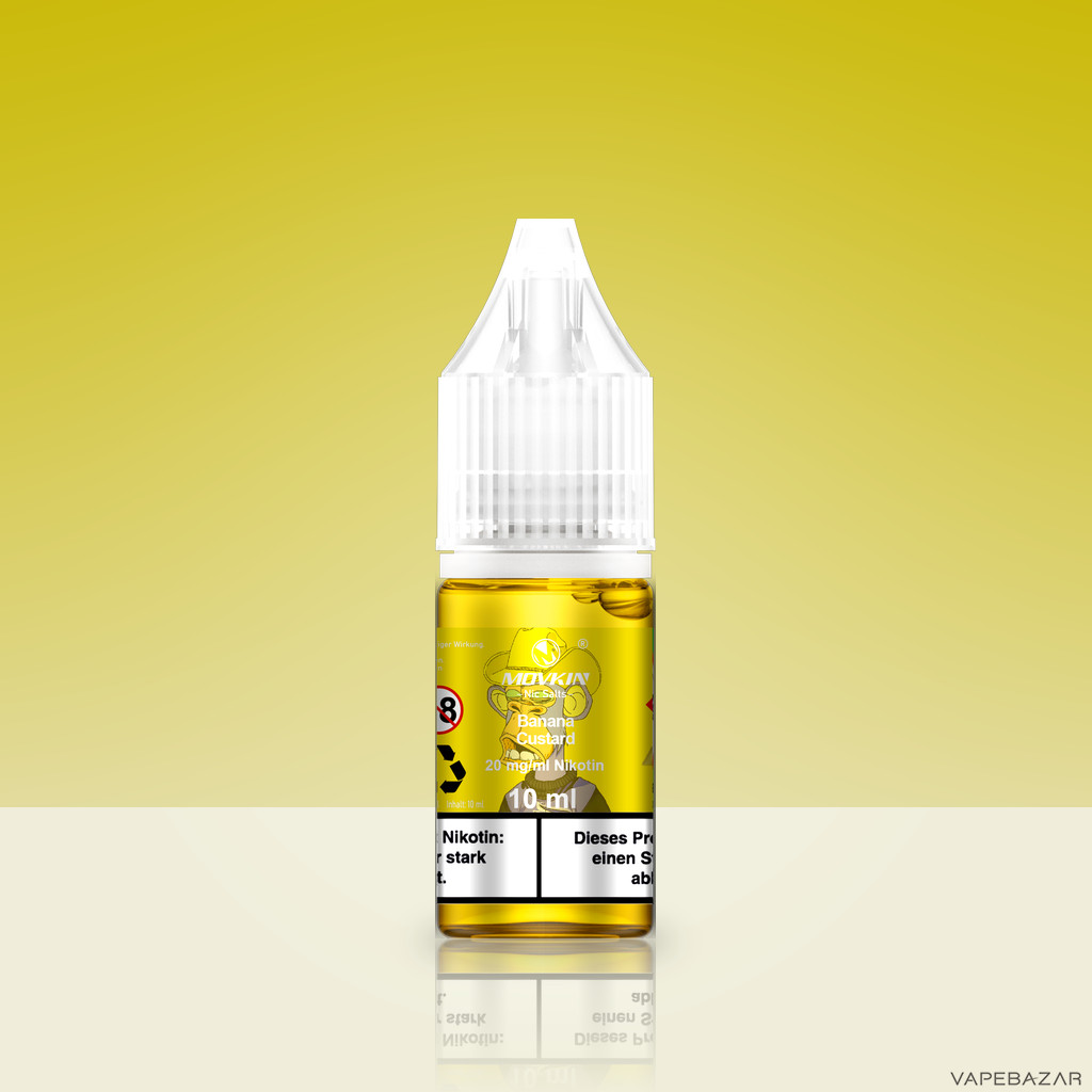 Mokvin Nic Salts Banana Custard Zweitbild | Vapebazar Movkin Nic Salts Banana Custard - Flasche Detailansicht