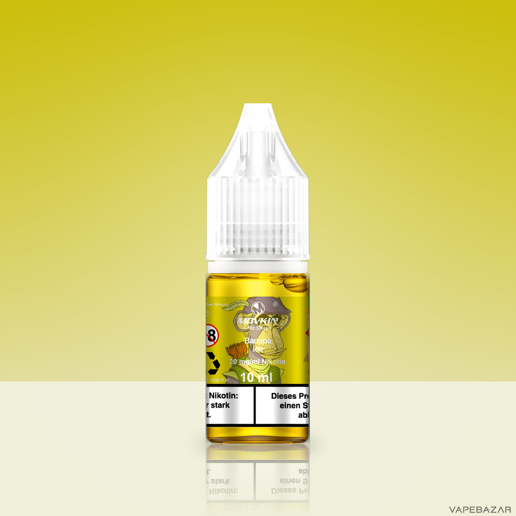 Mokvin Nic Salts Banana Ice Zweitbild | Vapebazar Movkin Nic Salts Banana Ice - Flasche Detailansicht