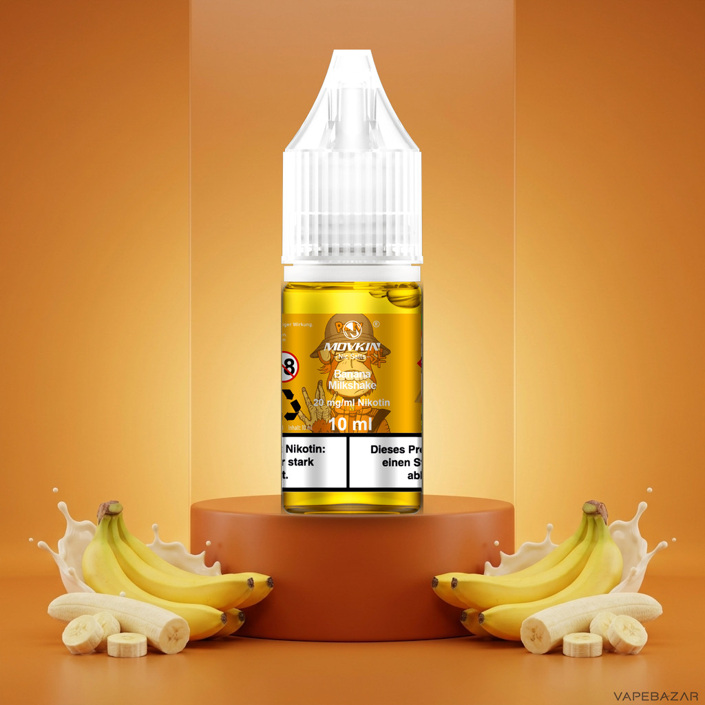 Mokvin Nic Salts Banana Milkshake | Vapebazar Movkin Nic Salts Banana Milkshake - 10 Ml Flasche Mit 20 Mg/Ml Nikotin