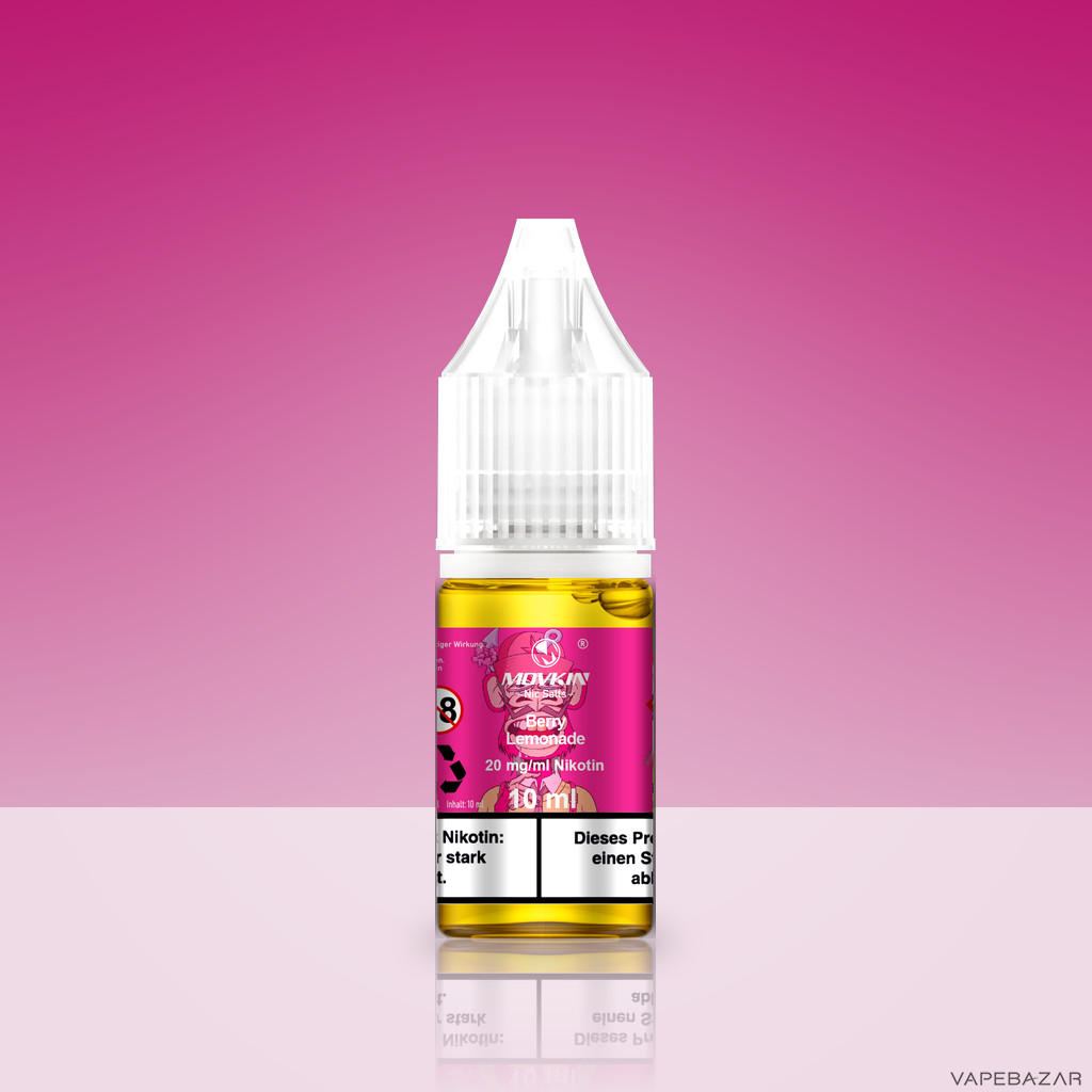 Mokvin Nic Salts Berry Lemonade Zweitbild | Vapebazar Movkin Nic Salts Berry Lemonade - Flasche Detailansicht