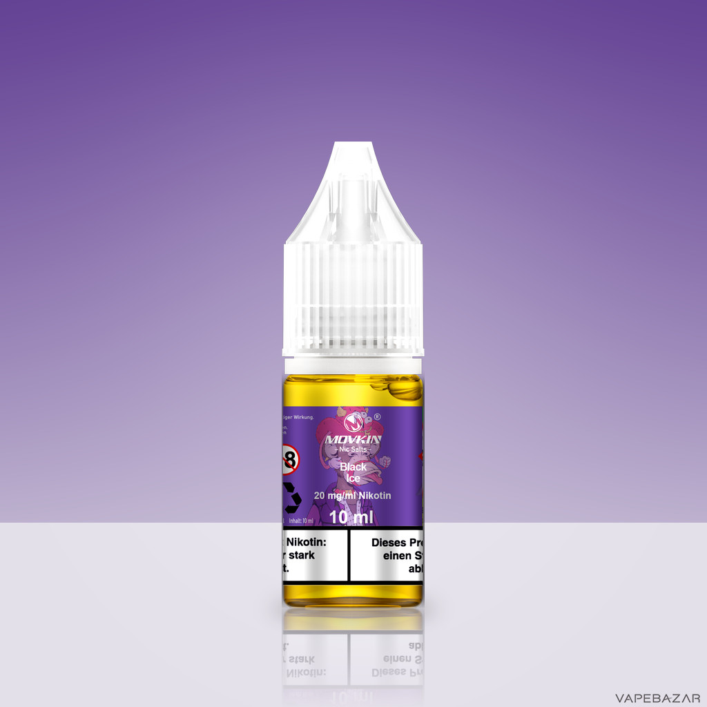 Mokvin Nic Salts Black Ice Zweitbild | Vapebazar Movkin Nic Salts Black Ice - Flasche Detailansicht