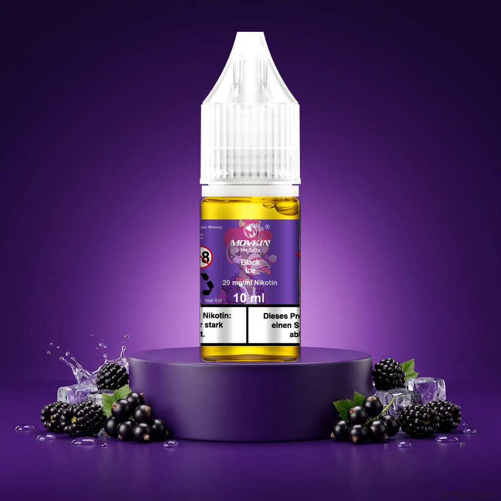 Mokvin Nic Salts Black Ice | Vapebazar Movkin Nic Salts Black Ice - 10 Ml Flasche Mit 20 Mg/Ml Nikotin