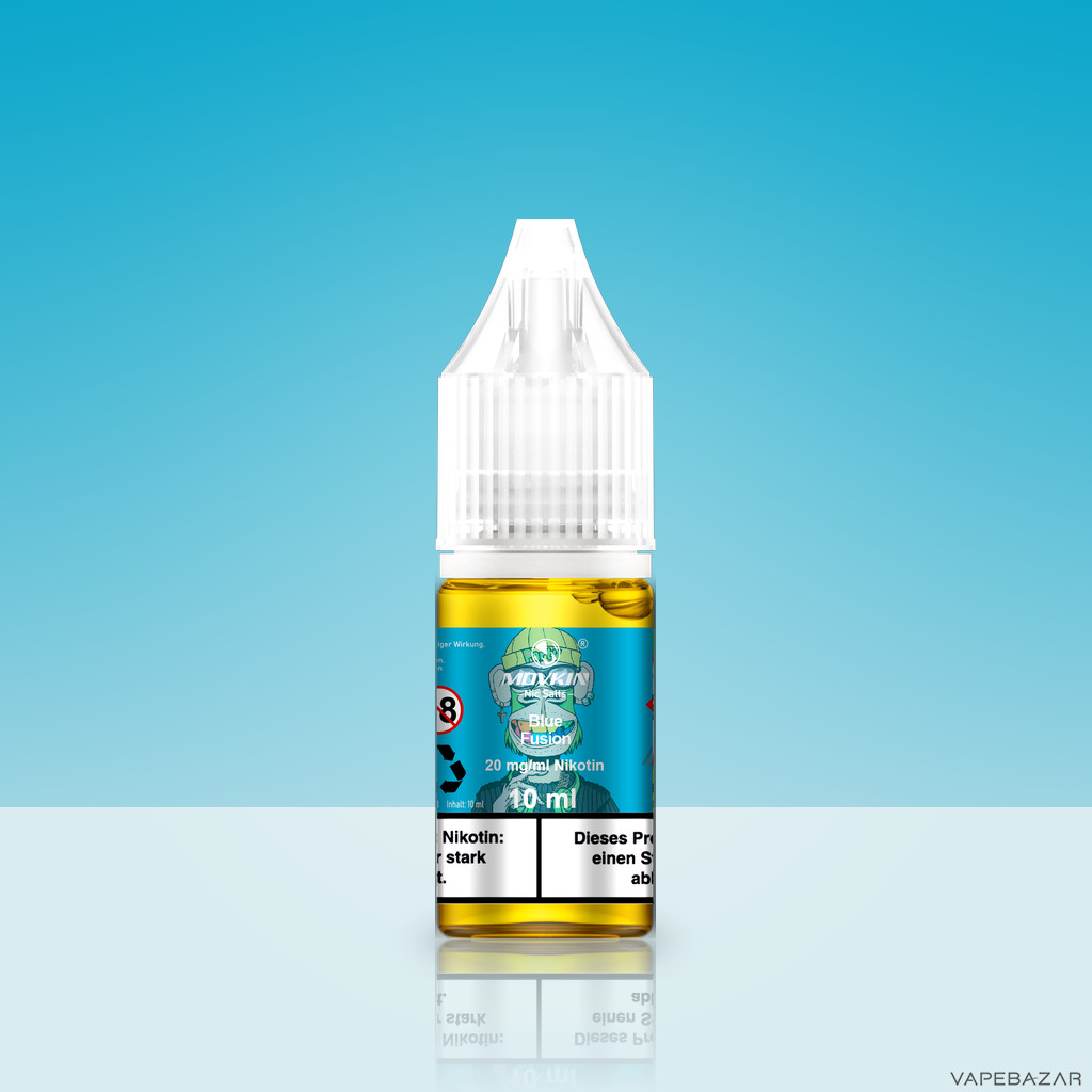 Mokvin Nic Salts Blue Fusion Zweitbild | Vapebazar Movkin Nic Salts Blue Fusion - Flasche Detailansicht