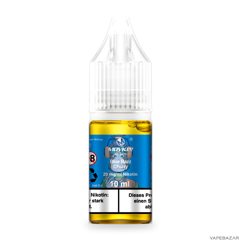 Mokvin Nic Salts Blue Razz Cherry Drittbild | Vapebazar Movkin Nic Salts Blue Razz Cherry - Produktbild