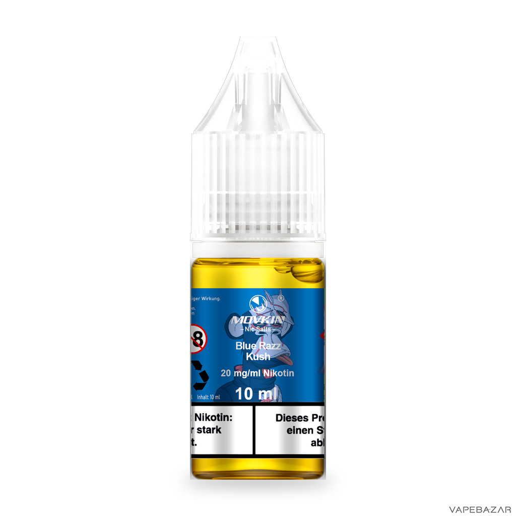 Mokvin Nic Salts Blue Razz Kush Drittbild | Vapebazar Movkin Nic Salts Blue Razz Kush - Produktbild