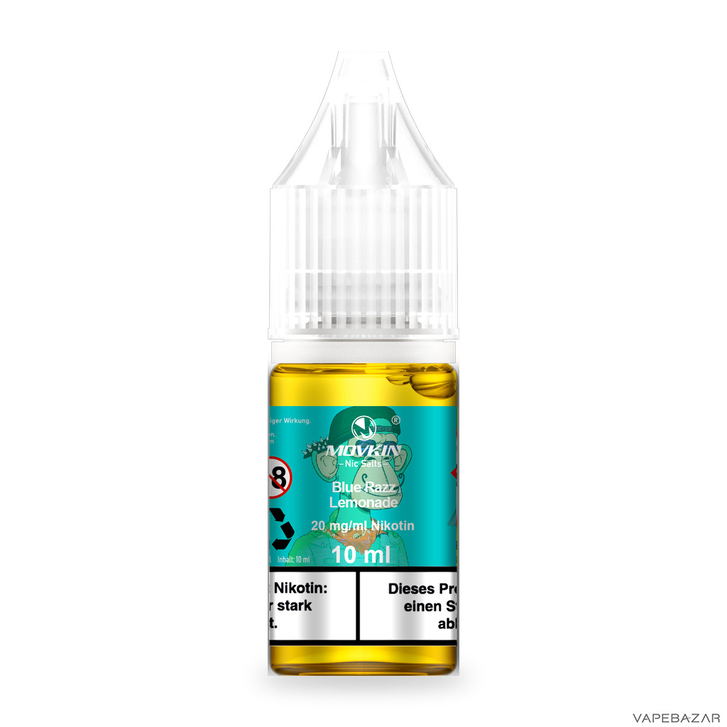 Mokvin Nic Salts Blue Razz Lemonade Drittbild | Vapebazar Movkin Nic Salts Blue Razz Lemonade - Produktbild