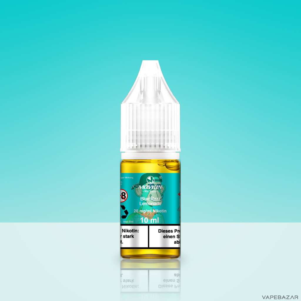 Mokvin Nic Salts Blue Razz Lemonade Zweitbild | Vapebazar Movkin Nic Salts Blue Razz Lemonade - Flasche Detailansicht